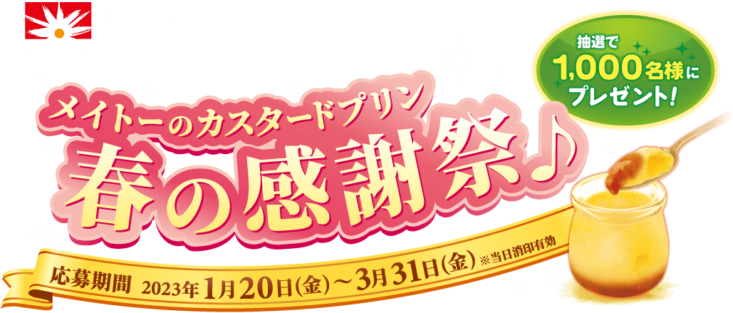 メイトーのカスタードプリン 春の感謝祭♪