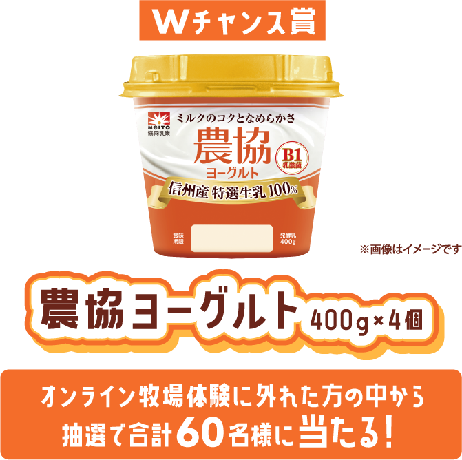 Wチャンス賞:JFグルメカード1,000円分